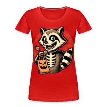 Raton laveur mort-vivant Drôle Amateur de raton laveur - T-shirt bio Premium Femme - bleu marine - Devant - Mia (176cm)