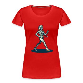 Nurse Caregiver Physician Assistant Style Mummy - Women's Premium Organic T-Shirt - navy - Front - Mia (176cm)