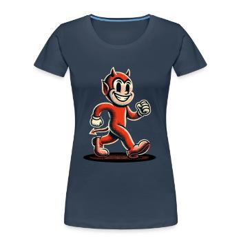 Décoration de costume d’Halloween Style vintage rétro - T-shirt bio Premium Femme - bleu marine - Devant - Mia (176cm)