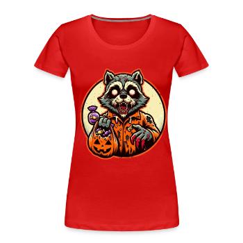 Zombie raton laveur Drôle Amateur de raton laveur - T-shirt bio Premium Femme - bleu marine - Devant - Mia (176cm)