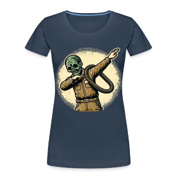 Dabbing Zombie Funny Dabbing Design Halloween - Women's Premium Organic T-Shirt - navy - Front - Mia (176cm)
