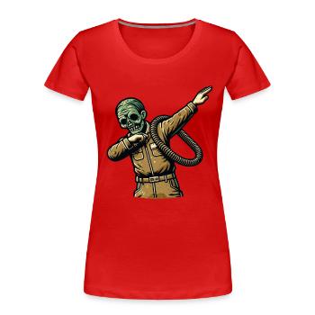 Dabbing Zombie Funny Dabbing Design - Women's Premium Organic T-Shirt - navy - Front - Mia (176cm)
