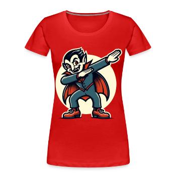 Dabbing vampire Drôle Dabbing Design - T-shirt bio Premium Femme - bleu marine - Devant - Mia (176cm)