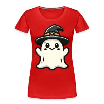 Funny Witch Ghost Spooky Party - Women's Premium Organic T-Shirt - navy - Front - Mia (176cm)