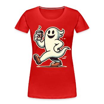 Kaffeeliebhaber Barista Geist Lustiger Kaffee - Frauen Premium Bio T-Shirt - Navy - Vorne - Mia (176cm)