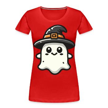 Funny Witch Ghost Spooky Party - Women's Premium Organic T-Shirt - navy - Front - Mia (176cm)