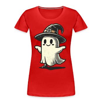 Funny Witch Ghost Spooky Party - Women's Premium Organic T-Shirt - navy - Front - Mia (176cm)