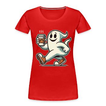 Kaffeeliebhaber Barista Geist Lustiger Kaffee - Frauen Premium Bio T-Shirt - Navy - Vorne - Mia (176cm)