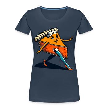 Funny Pumpkin Pie Ghoul Creepy Horror Movies - Women's Premium Organic T-Shirt - navy - Front - Mia (176cm)