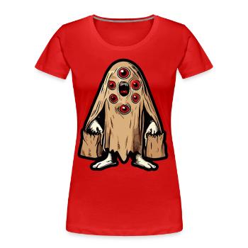Gespenstische Party Trick Or Treat Halloween - Frauen Premium Bio T-Shirt -  - Vorne - Mia (176cm)