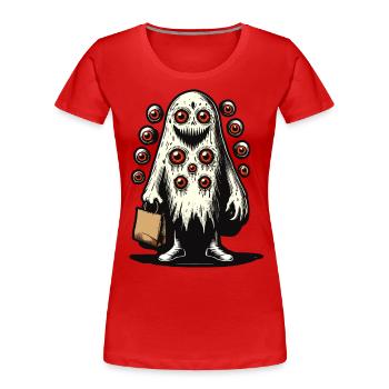 Spooky Party Trick Or Treat Streetwear - Women's Premium Organic T-Shirt - navy - Front - Mia (176cm)