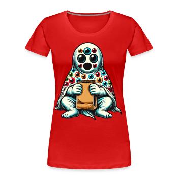 Spooky Party Funny Halloween - Women's Premium Organic T-Shirt - navy - Front - Mia (176cm)