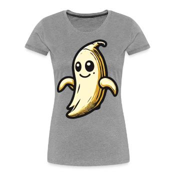 Funny Ghosts Banana Boonana Halloween - Women's Premium Organic T-Shirt - navy - Front - Mia (176cm)