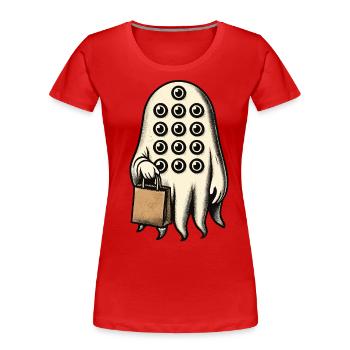 Spooky Party Funny Halloween Streetwear - Women's Premium Organic T-Shirt - navy - Front - Mia (176cm)
