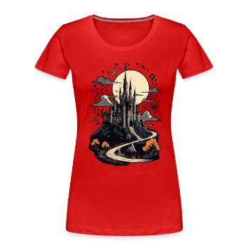 Spooky Haunted Castle Magical Haunted Castle - Women's Premium Organic T-Shirt - navy - Front - Mia (176cm)
