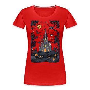 Spooky Haunted Castle Magical Haunted Castle - Women's Premium Organic T-Shirt - navy - Front - Mia (176cm)
