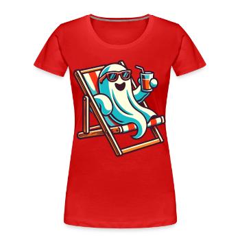 Été, Halloween, Style de vie effrayant - T-shirt bio Premium Femme - bleu marine - Devant - Mia (176cm)