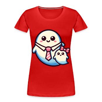 Dad Ghost Scary Halloween Costume Idea - Women's Premium Organic T-Shirt - navy - Front - Mia (176cm)