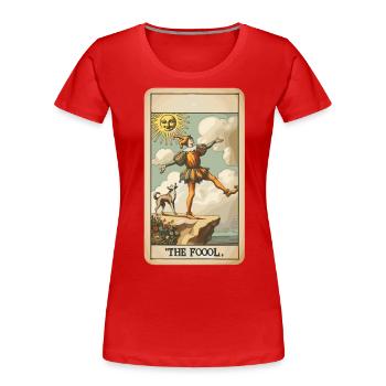 Tarotkarten Design Der Narr Halloween Vintage - Frauen Premium Bio T-Shirt -  - Vorne - Mia (176cm)