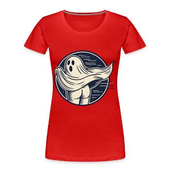 Funny Halloween Ghost Sarcastic Humor - Women's Premium Organic T-Shirt - navy - Front - Mia (176cm)