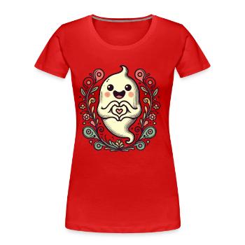 My Halloween Boo Niedlicher Liebe Geist - Frauen Premium Bio T-Shirt - Navy - Vorne - Mia (176cm)