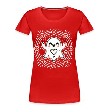 My Halloween Boo Cute Love Ghost - Women's Premium Organic T-Shirt - navy - Front - Mia (176cm)