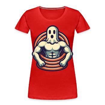 Bodybuilding Ghost Funny Gym Ghost - Women's Premium Organic T-Shirt - navy - Front - Mia (176cm)