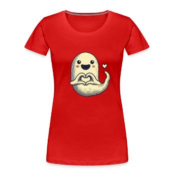 My Halloween Boo Cute Love Ghost - Women's Premium Organic T-Shirt - navy - Front - Mia (176cm)