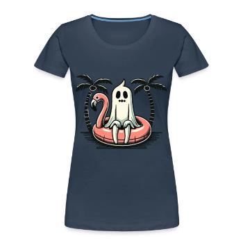 Summer Halloween Spooky Lifestyle Costume Idea - Women's Premium Organic T-Shirt - navy - Front - Mia (176cm)
