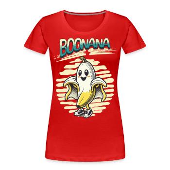 Funny Banana Ghost Ghosts Boonana - Women's Premium Organic T-Shirt - navy - Front - Mia (176cm)