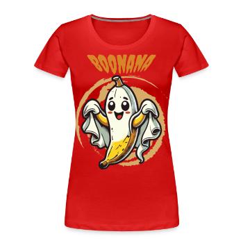 Drôle de Banana Ghost Ghost Boonana Costume - T-shirt bio Premium Femme - bleu marine - Devant - Mia (176cm)