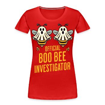 Official Boo Bee Examiner Funny Saying - Women's Premium Organic T-Shirt - navy - Front - Mia (176cm)