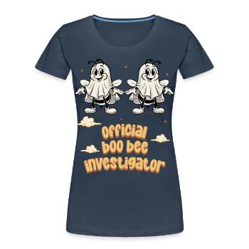 Offizieller Bienen Untersucher Lustiger Spruch - Frauen Premium Bio T-Shirt - Navy - Vorne - Mia (176cm)