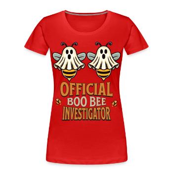 offizieOfficial Bee Examiner Humor Saying - Women's Premium Organic T-Shirt - navy - Front - Mia (176cm)