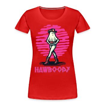 cow-boy fille fantôme drôle Hawboody dire - T-shirt bio Premium Femme - bleu marine - Devant - Mia (176cm)