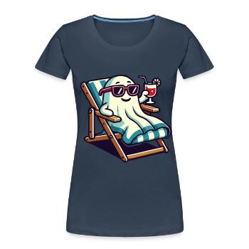Summer Halloween Spooky Lifestyle Costume Idea - Women's Premium Organic T-Shirt - navy - Front - Mia (176cm)