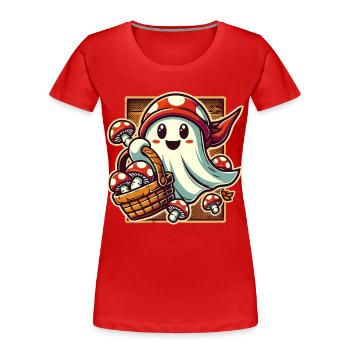Amateur De Champignons, Fantôme, Champignons, Collectionneur, - T-shirt bio Premium Femme - bleu marine - Devant - Mia (176cm)