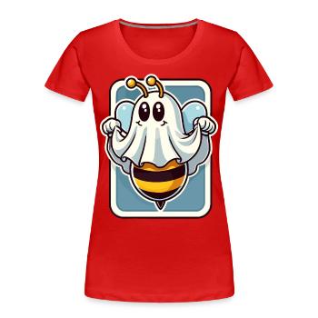 Funny Bee Ghost Cute Ghost Bee - Women's Premium Organic T-Shirt - navy - Front - Mia (176cm)