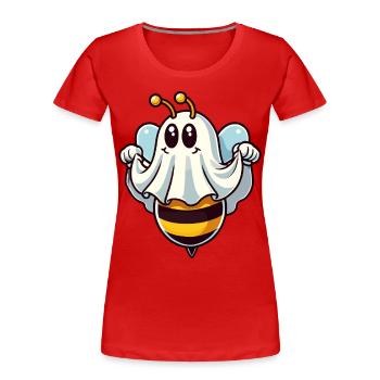 Funny Bee Ghost Cute Ghost Bee - Women's Premium Organic T-Shirt - navy - Front - Mia (176cm)