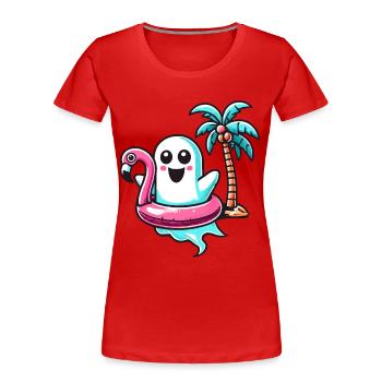 Été Halloween Rétro Vintage Style Plus Drôle - T-shirt bio Premium Femme - bleu marine - Devant - Mia (176cm)
