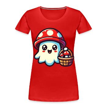 Mushroom Picker Ghost Ghost Mushroom Lover - Women's Premium Organic T-Shirt - navy - Front - Mia (176cm)