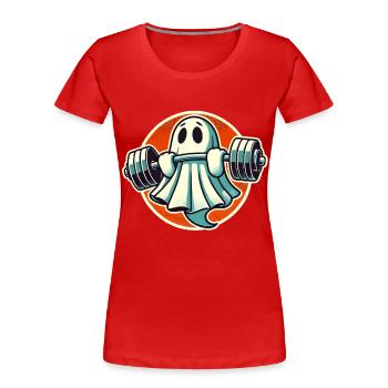Bodybuilding Gespenst Lustiger Fitnessstudio Geist - Frauen Premium Bio T-Shirt - Navy - Vorne - Mia (176cm)