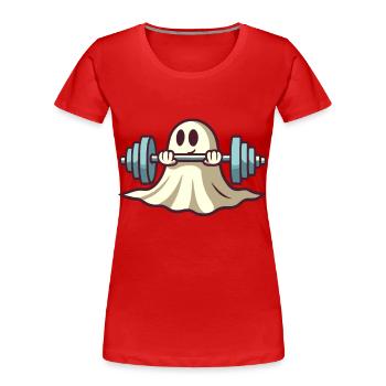 Bodybuilding Ghost Funny Gym Ghost - Women's Premium Organic T-Shirt - navy - Front - Mia (176cm)