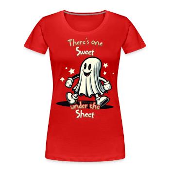Lustiger Gespenster Spruch Retro Kostüm - Frauen Premium Bio T-Shirt - Navy - Vorne - Mia (176cm)