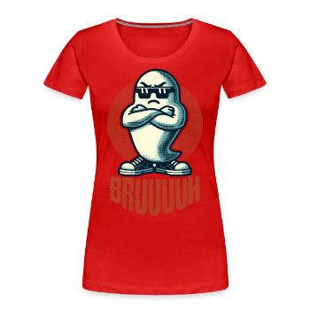 Scary Halloween Ghost Broth - Women's Premium Organic T-Shirt - navy - Front - Mia (176cm)