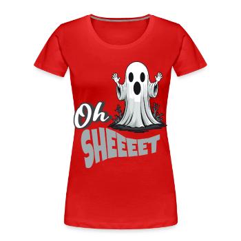 Lustiges Halloween Oh Sheet Gespenst - Frauen Premium Bio T-Shirt - Navy - Vorne - Mia (176cm)