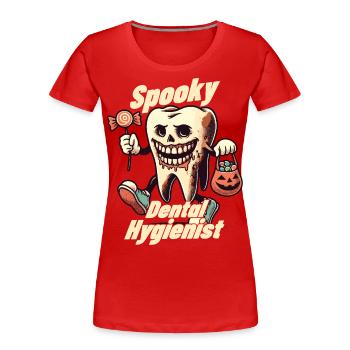 Halloween Spooky Dental Hygienist - Women's Premium Organic T-Shirt - navy - Front - Mia (176cm)