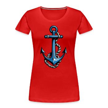 Aesthetic Anchor Design - Women's Premium Organic T-Shirt - navy - Front - Mia (176cm)