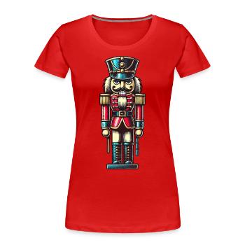 Christmas Nutcracker Noble - Women's Premium Organic T-Shirt - navy - Front - Mia (176cm)