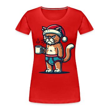 Christmas Funny - Women's Premium Organic T-Shirt - navy - Front - Mia (176cm)
